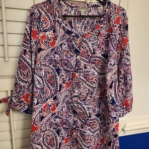Catherines Multicolor Paisley Blouse
